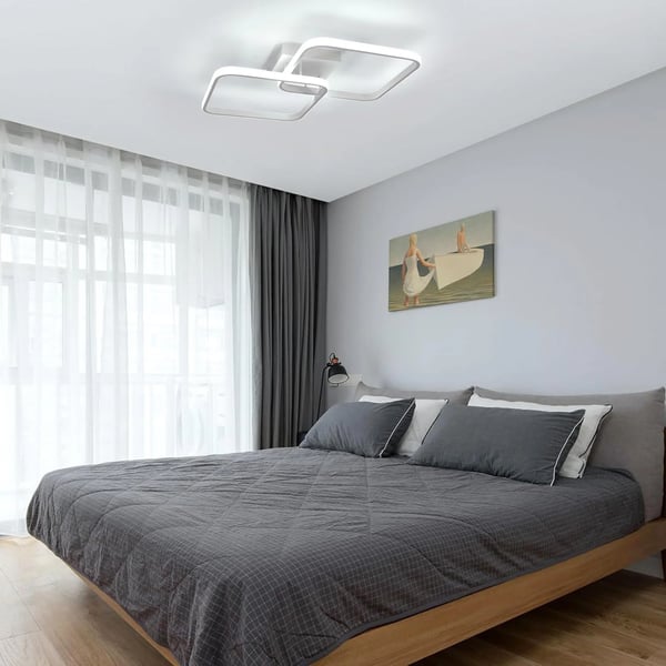 Loftlampe, Dæmpbar LED, Fjernbetjent,HVID, 41-50W, L