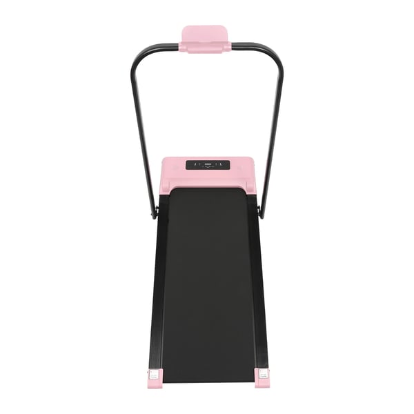 2-i-1 Elektrisk Løbebånd, Foldbart, Fjernbetjening,Pink