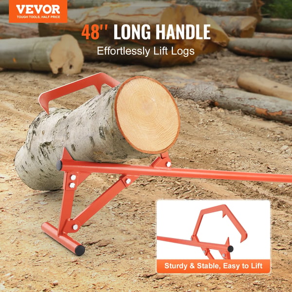 Timberjack Log Roller, Heavy Duty Stål, Justerbar Krog, 25 Tommer Maksimal Stammediameter