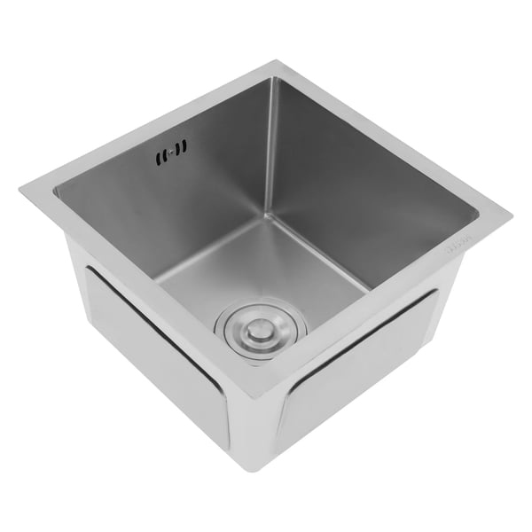 Køkkenvask, Rustfrit Stål, Enkelt Skål Design,Sølv