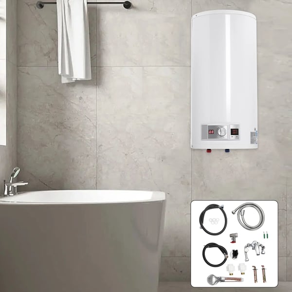 Elektrisk Vandvarmer, 50L Kapacitet, 2000W Hurtig Opvarmning,HVID