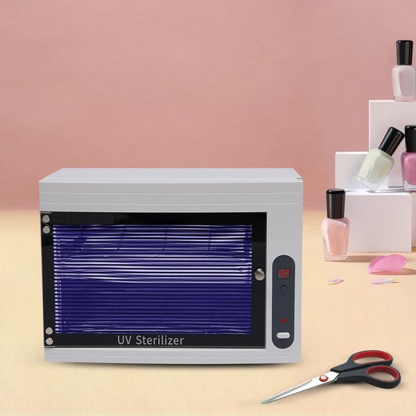 Nagelverktyg Sterilisator, 10L Kapacitet, Timerinställningar,VIT
