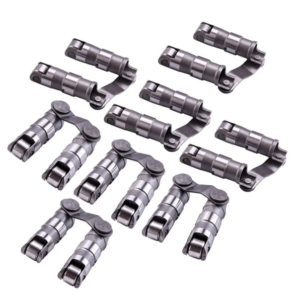 Hydraulisk rulleløfter, højstyrkekromlegeret stål, CNC-bearbejdet, passer til Big Block V8, diameter 0.9055 tommer, 8 par inkluderet