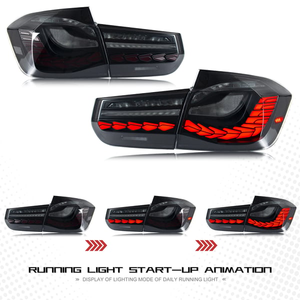 Baglygter, LED, 12V, 35W, Vandtætte, Dynamisk Signal