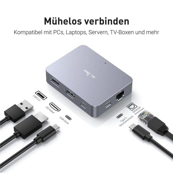 Fjärr KVM, 4K-upplösning, Enkel enhetskompatibilitet,Komet GL-RM1