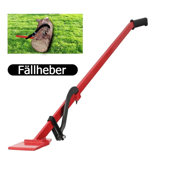 Fældeløfter, Højstyrkestål materiale, Total længde 130 cm, Bredde 5 cm, Håndtag længde 19 cm, Maksimal belastning 450 kg