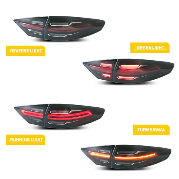LED Baglygtesamling, 35 W Effektvurdering, 12 V Spænding, Vandtæt, Dynamisk Blinklys, Kompatibilitet: Ford Mondeo MK V 2013-2016