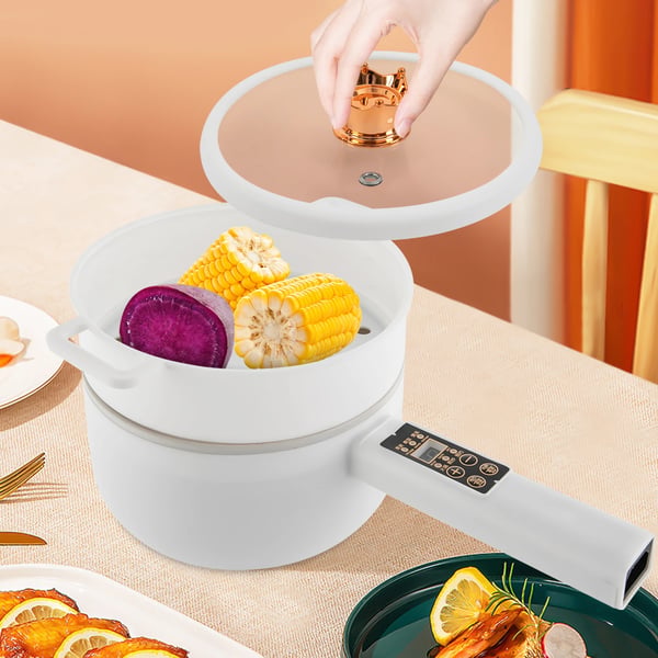 Elektrisk Kogepande, 1,6L Kapacitet, 701W Effekt, 220V Spænding, 19,5cm Diameter, Designet til 1-4 Personer