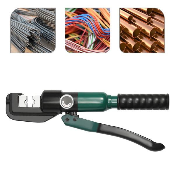 Hydraulisk Crimping Værktøj, Maksimal Trykkraft 6 Tons, Stål Konstruktion,sort