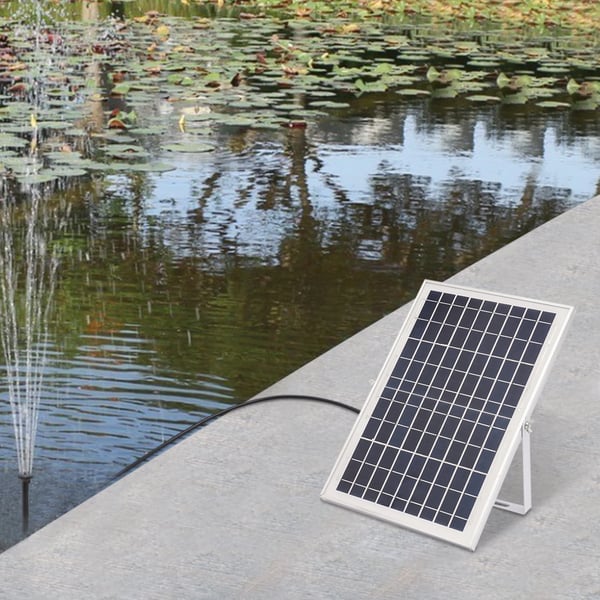 Solardrevet springvandspumpe, solenergidrevet, høj gennemstrømning,sort