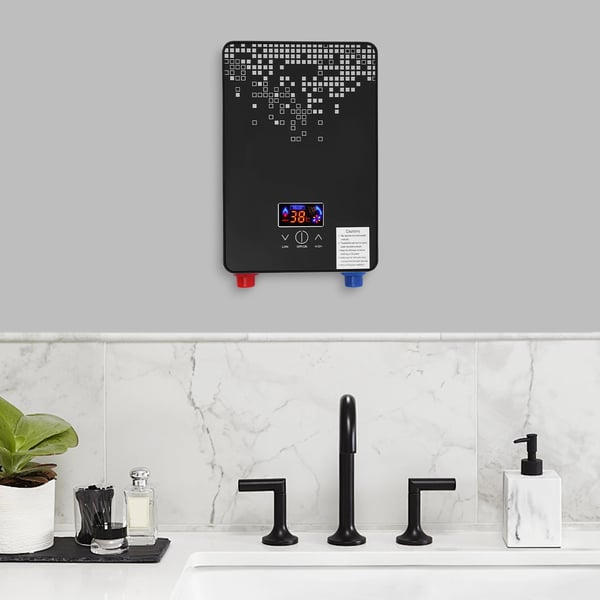 Elektrisk Vandvarmer, 6500W Effekt, AC 220V Spænding, Kompakt Design, Temperaturinterval 30–55℃, Vægmonteret Installation
