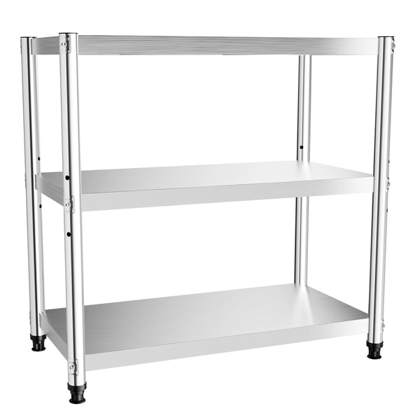 3-lags hylde, rustfrit stål, tung-duty, fugtbestandig, pladsbesparende design