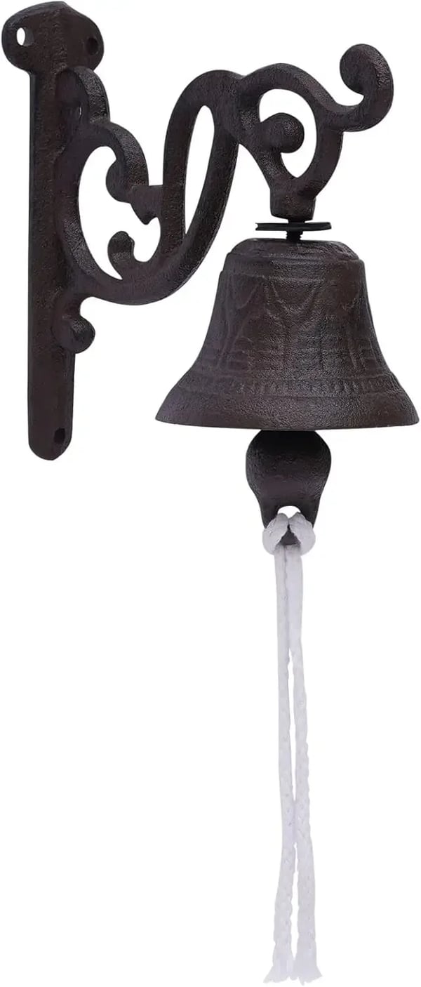 Dørklokke, Holdbart Gussejern, Vægmonteret Design,sort