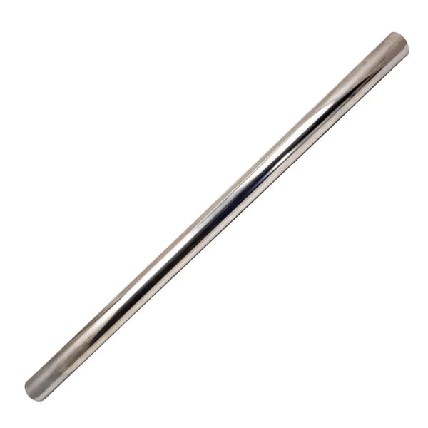 Lige udstødningsrør, T-304 rustfrit stål, 48 tommer langt, 2,5 tommer udløbsdiameter, 0,05 tommer tykkelse, universel pasform