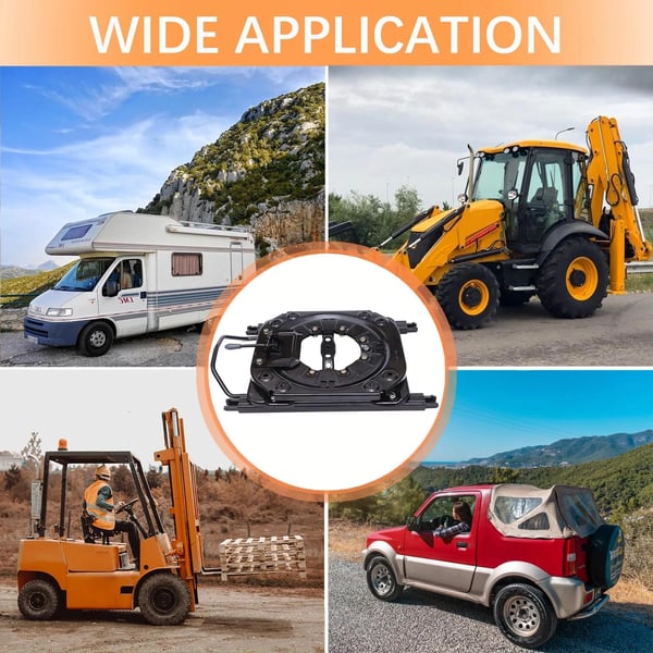 Sæde Drejebase, 360 Graders Rotation, 390mm Længde, 360mm Bredde, 22cm Slider Bevægelse, Justerbar 90° Vinkel