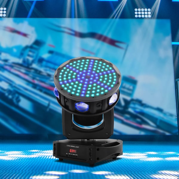 Bevægelseshoved Scene Lys, 150W Effekt, RGBW Farveudgang, IP22 Sikkerhedsvurdering, DMX512 Kontrol, Holdbart Design