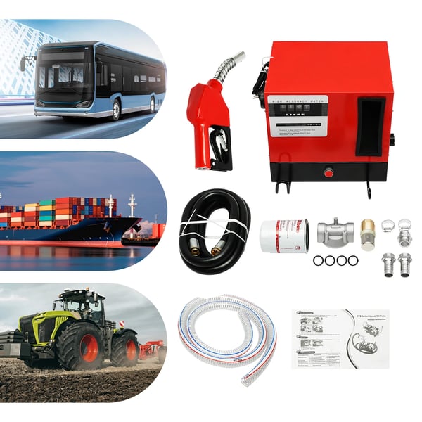 Dieselpumpe, selvprimende, høj gennemstrømning,Rød