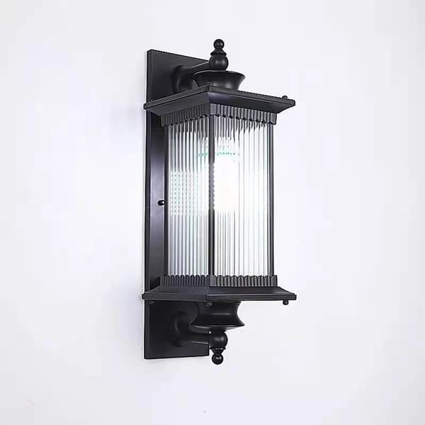 Havevæg lampe, Rustbestandig, Vandtæt, E27 Kompatibel,Sort, Varmt Lys, 30W