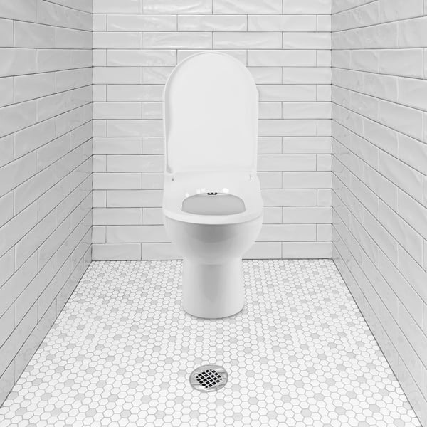 Bidettoalettlock, Dubbelmunnsystem, Ergonomisk Design,Vit