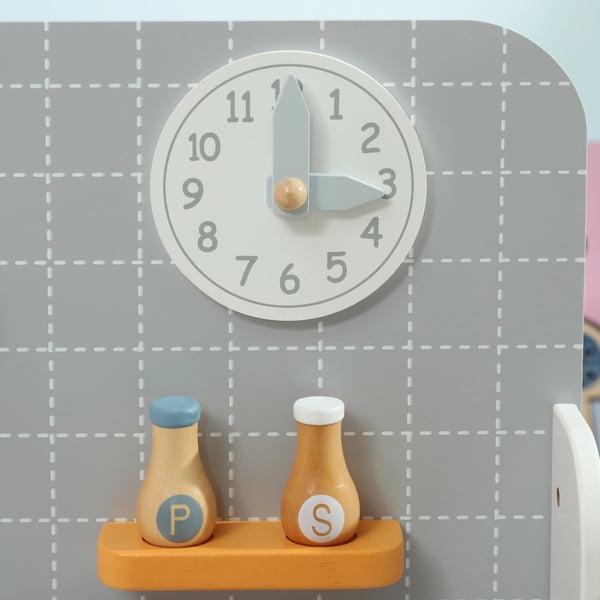 Legekøkken, MDF og flerlagspinepanel, 57 x 26 x 82 cm, Bordhøjde 48,5 cm, Anbefalet til 3 år og op, Samling påkrævet