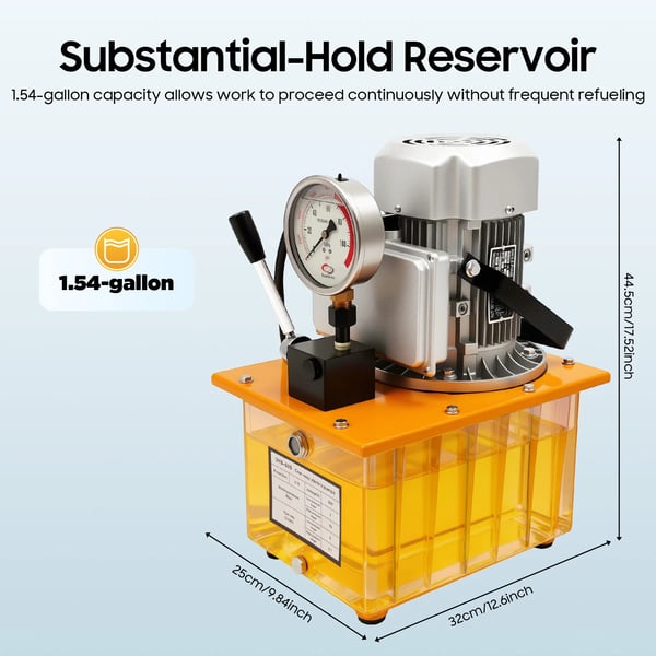 Elektrisk hydraulisk pumpe, højtryksdrift, holdbart ståldesign,Appelsin