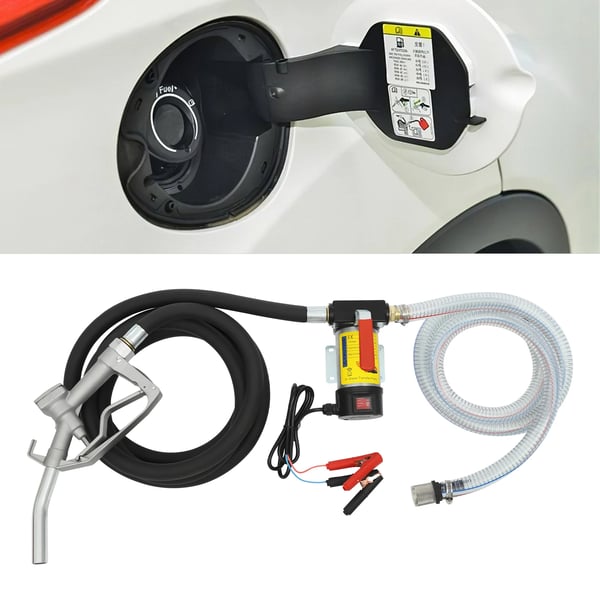 Dieselpumpe, Høj Flow Rate 45 L/min, Holdbar Gussejernsdesign,Sølv