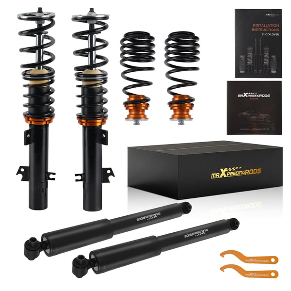 Koejousitus, korkeussäädettävä, yhteensopiva Peugeot 207 2006-2014, jousikanta etu 7 kg/mm, jousikanta taka 2 kg/mm, iskunvaimentimen halkaisija 51mm