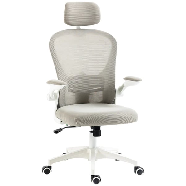 Kontorsstol, Justerbar Höjd 40-50 cm, Belastningskapacitet 120 kg, 4D Ryggstöd, Andningsbart Nätmaterial, Inkluderar Montering