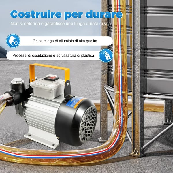 Polttoöljypumppu, itsestään imemä, 60 L/min virtausnopeus,EU, 230V