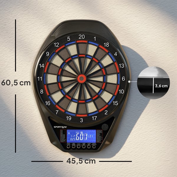 Darttavla, LED-poängdisplay, 34 spellägen,MULTI
