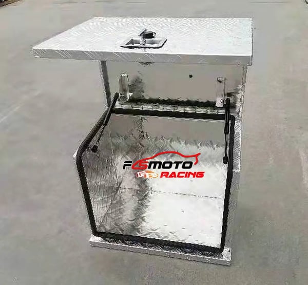 ATV Værktøjskasse, Legeret Aluminium, 75cm x 50cm x 60cm, Opbevaringsvolumen: 30" x 20" x 24", Frontplacering