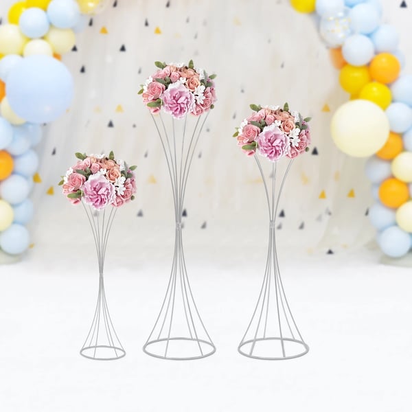 Blomsterställning, Elegant Design, Robust Järnkonstruktion,Silver