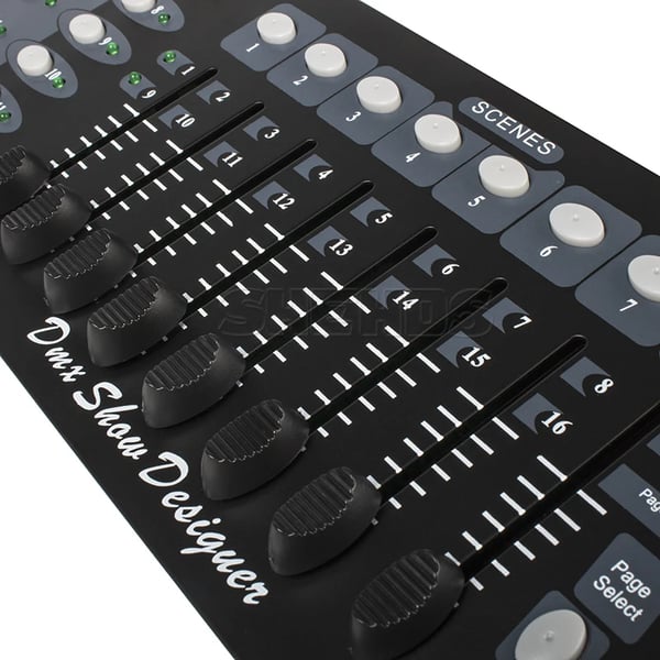 DMX-kontroller, 192 DMX-kanaler, 8 programmerbara scener,EU-kontakt