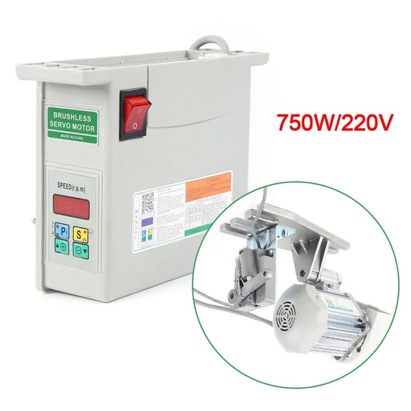 750W Symaskinsmotor, Justerbar hastighetskontroll, Borstlös DC-teknik, Industriell kompatibilitet