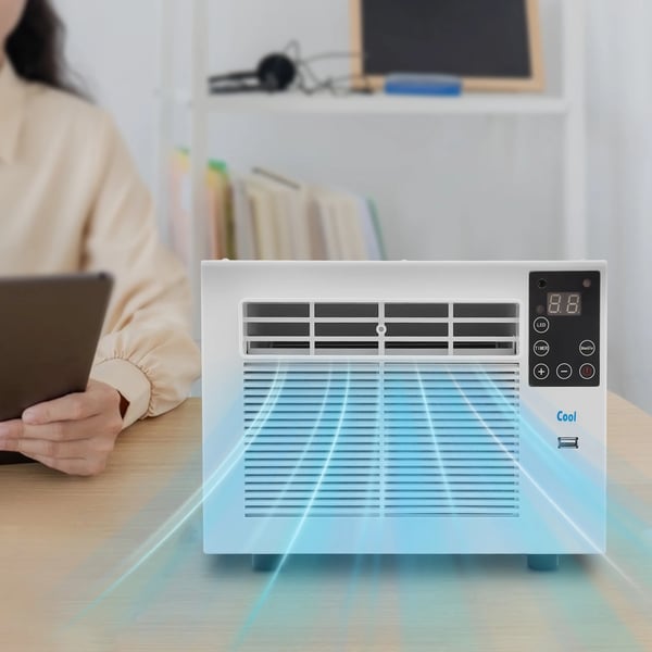 Mini Airconditioner, Lav støjoperation, Kompakt design,HVID