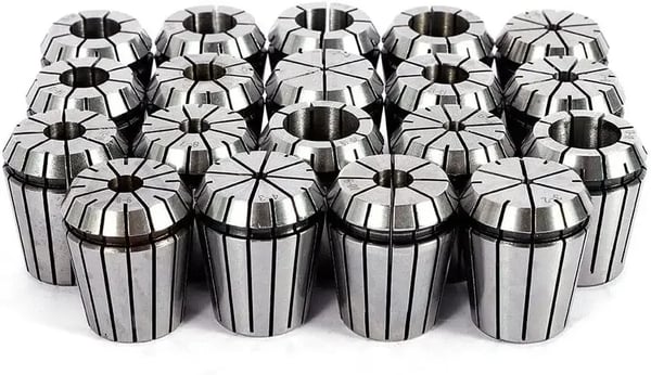 Collet Chuck -sarja, 21 osaa, ER32 collet -tyyppi, kokonaispihdin koko 121mm x 50mm, avainkoko 250mm x 72mm, tarkkuus 0.015mm