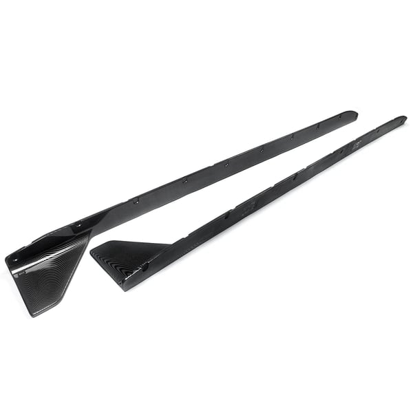 Side Skirt Extension Lip, Holdbar ABS Konstruktion, Nem Installation,som vist