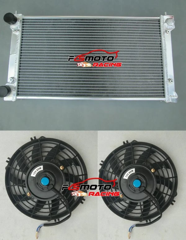 Radiator, Aluminium, 42mm Tykkelse, Kølekapacitet Forøgelse 30%, Kompatibel med Kompakt Bil Model MK1/2, Manuel Transmission