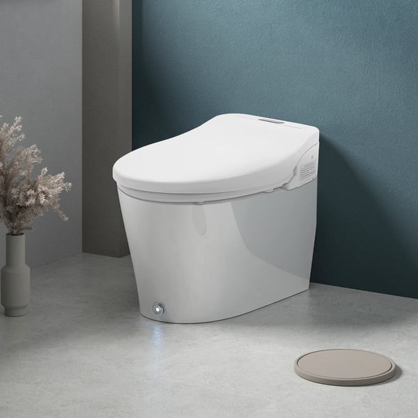 Smart Bidet Toilet Seat, Flere Rengøringsmuligheder, Sikkerhedsfunktioner,HVID