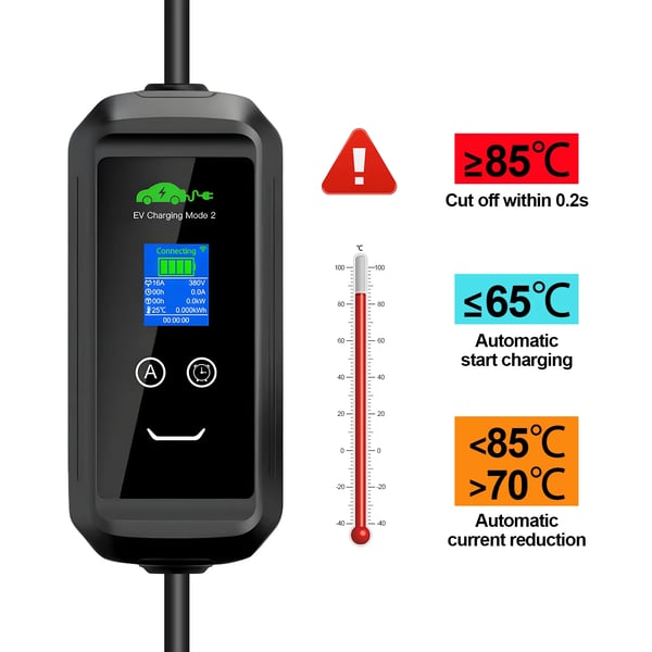 EV-lader, 16A mobil opladning, WiFi-app kontrol,F2-APP-5M, Type2