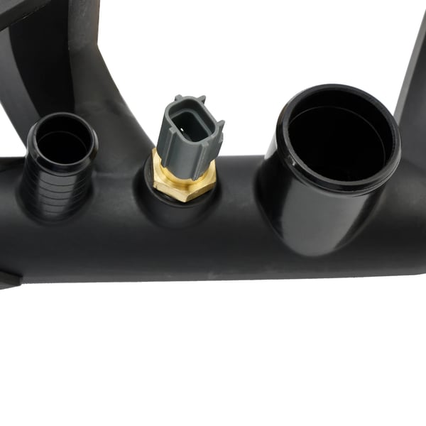 Termostatdæksel Udløbsrør, Plastik, Passer til 1997-2003 Jaguar XK8, Passer til 1997-2003 Jaguar XJ8, Passer til 1997-2003 Jaguar Vanden Plas, Bolt-On
