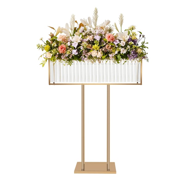 Blomsterstand, Moderne Design, Holdbar Krystal og Jern Konstruktion,Guld