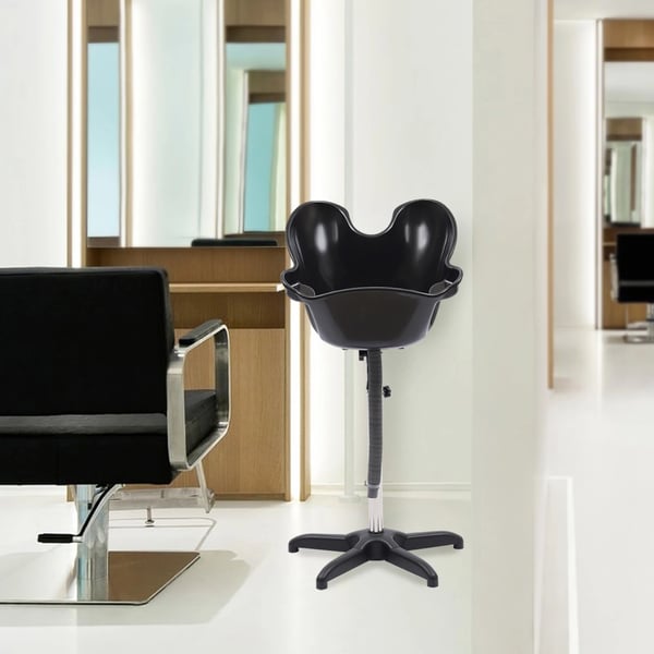 Hårvaskebassin, Justerbar Højde, Ergonomisk Design,sort