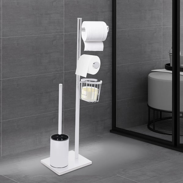 Vandtæt krom toiletpapirholder, pladsbesparende design, moderne minimalistisk stil,Sølv