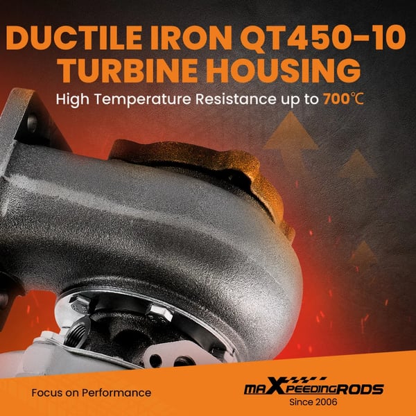 Turbocharger, Længde 35cm, Bredde 28cm, Højde 20cm, Kompatibel med 4 / 6 Cylinder Motorer, Øger Hestekræfter op til 500BHP