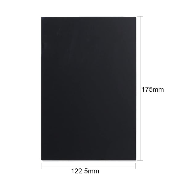 Acrylplader, Sorte, 300mm x 200mm x 3mm, Kompatible med Lasergravering, 3mm Tykkelse, Blank Finish