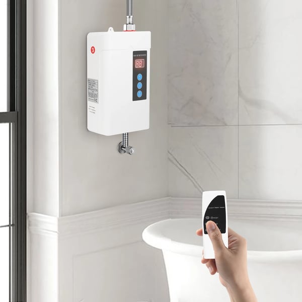 Vandvarmer, øjeblikkelig opvarmning, intelligent temperaturkontrol, 100 liter i timen, kompakt design