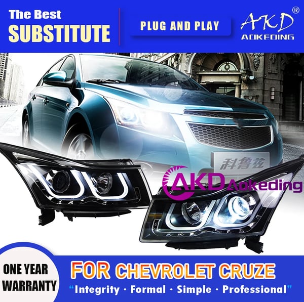 Chevrolet Cruze LED-forlygtesamling, høj kvalitet 12V, energieffektiv design,inkluder LED-sæt