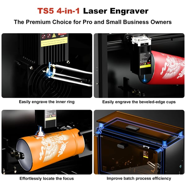 Lasergravering Maskine, Wifi Kontrol, Dual-Mode Drift,TS5