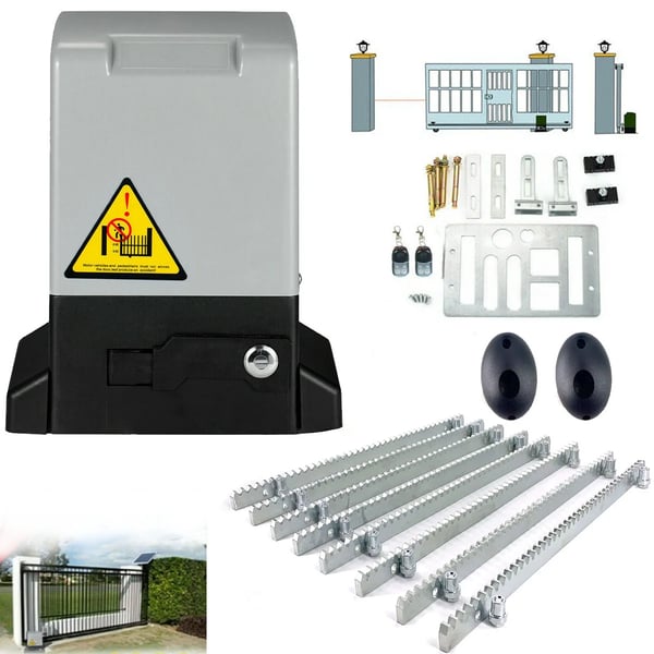 Elektrisk Skydedørsåbner, 750W Motorkraft, 2000KG Vægtkapacitet, Automatisk Lukketid Justering, Temperaturbeskyttelse, Forhindringsdetektion